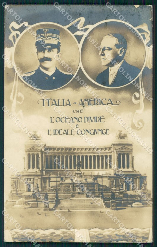 President Woodrow Wilson USA Savoia Roma FORO HOLE Foto postcard QT5290 – fronte