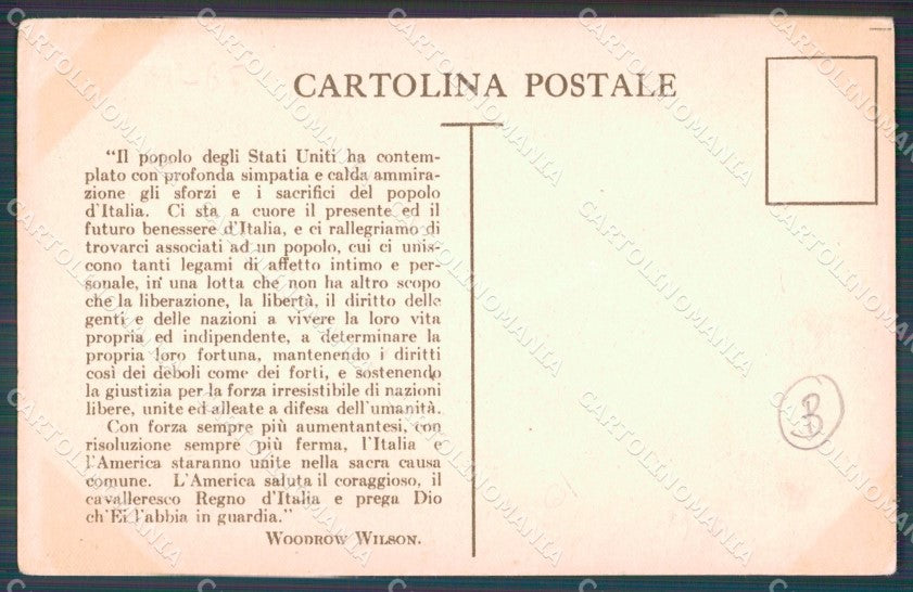 President Woodrow Wilson USA PIEGHINA LITTLE CREASE postcard cartolina QT5295 – retro