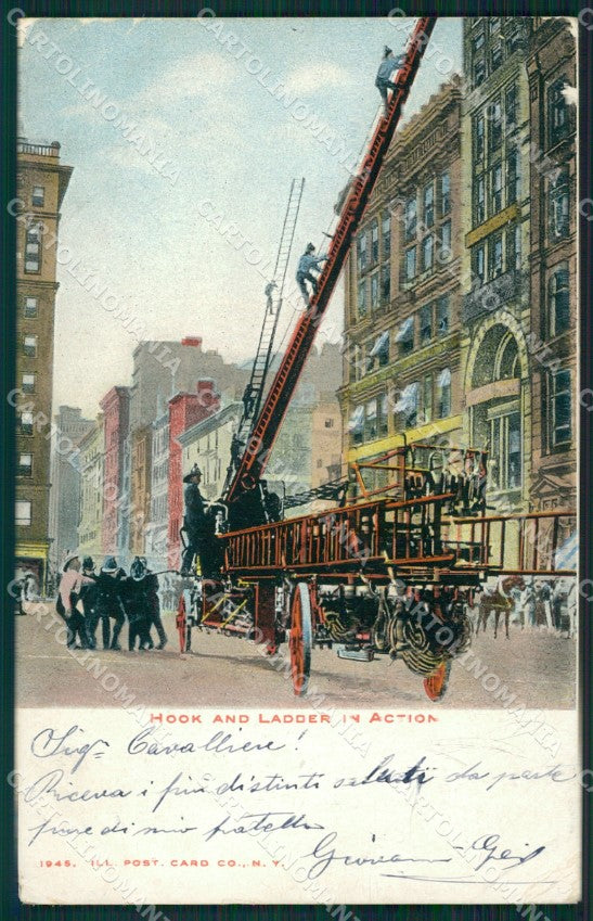 Vigili del Fuoco Firefighter New York PIEGHE cartolina QT5311 – fronte