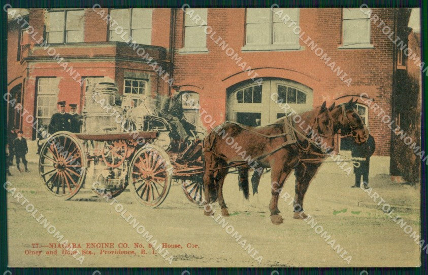 Vigili del Fuoco Firefighter Providence Rhode Island cartolina QT5314 – fronte