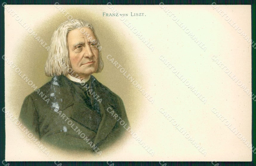 Musica Spartito Liszt cartolina QT5329 – fronte