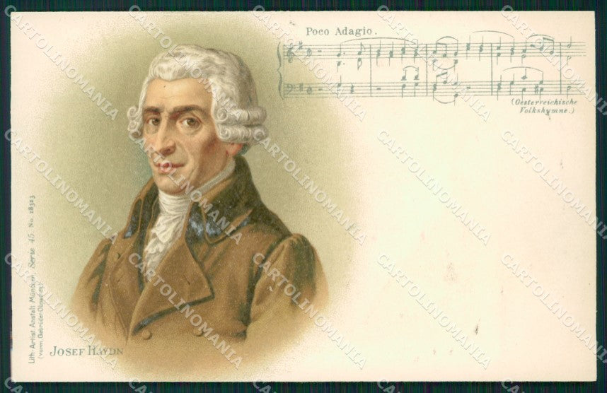Musica Spartito Haydn cartolina QT5330 – fronte