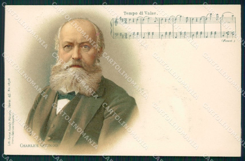 Musica Spartito Gounod cartolina QT5332 – fronte