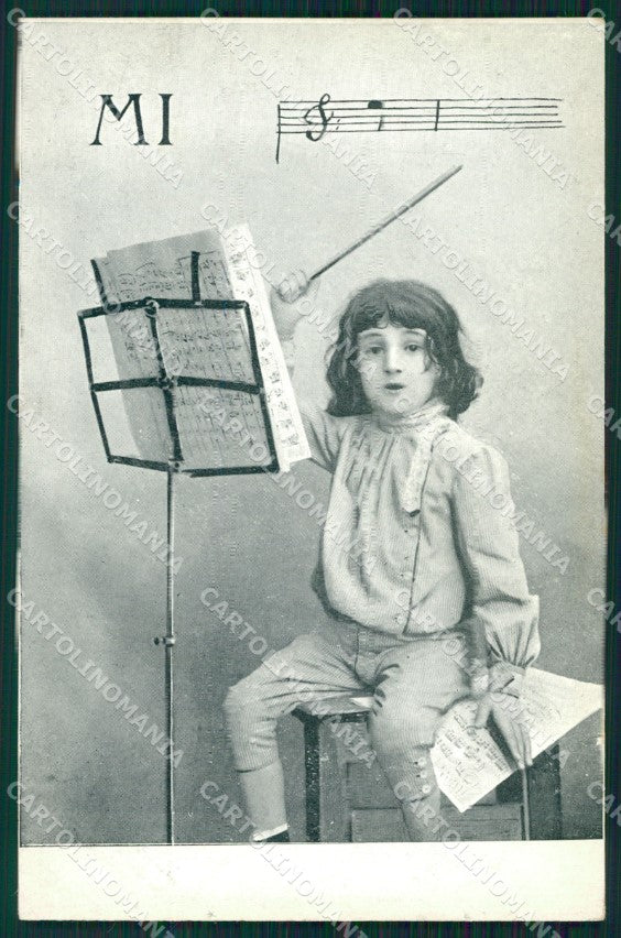 Musica Spartito Note Bimbo Editore Bologna Pini cartolina QT5340 – fronte