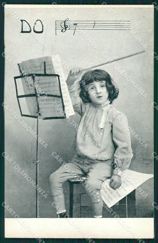 Musica Spartito Note Bimbo Editore Bologna Pini cartolina QT5342 – fronte