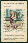 Bertiglia Spartito Musicale Children Serie 2242 PIEGA CREASE postcard QT5345 – fronte