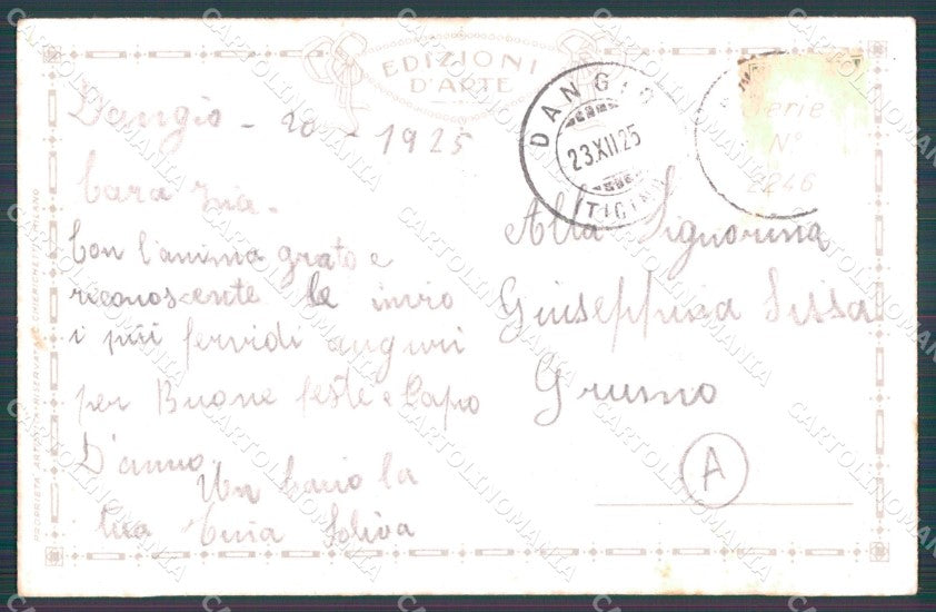 Bertiglia Spartito Musicale Note Children Serie 2246 postcard cartolina QT5360 – retro