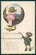 Bertiglia Spartito Children Serie 2293 PIEGHINA LITTLE CREASE postcard QT5369 – fronte
