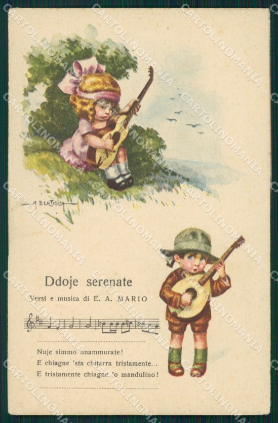 Bertiglia Spartito Musicale Note Children Serie 2288 postcard cartolina QT5374 – fronte