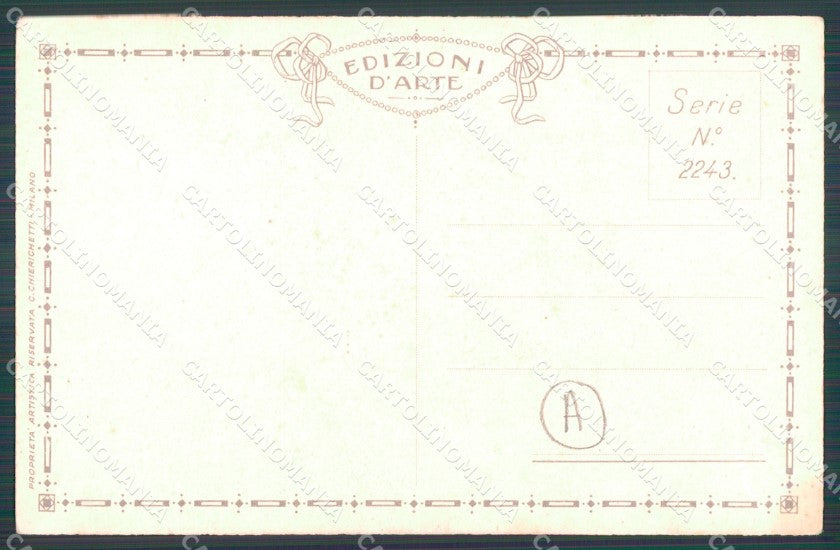 Bertiglia Spartito Musicale Note Children Serie 2243 postcard cartolina QT5385 – retro