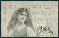 Musica Spartito Note Lady postcard cartolina QT5404 – fronte