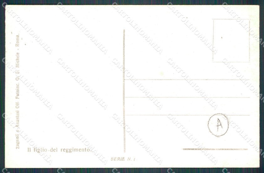 Militari Bersaglieri cartolina QT5434 – retro