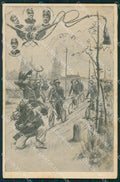 Militari Bersaglieri Ciclisti cartolina QT5460 – fronte