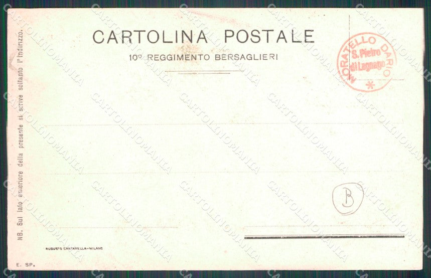 Militari Bersaglieri Savoia Carlo Alberto cartolina QT5464 – retro