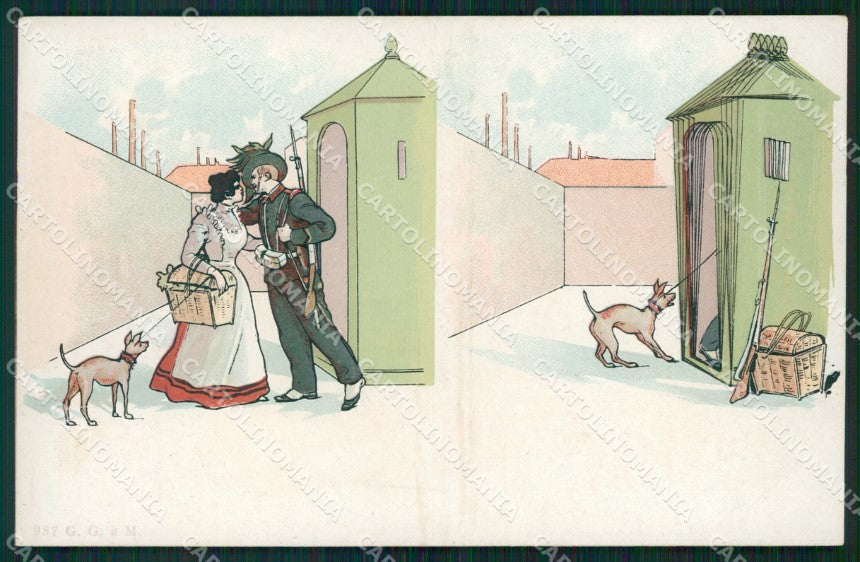 Militari Bersaglieri cartolina QT5469 – fronte