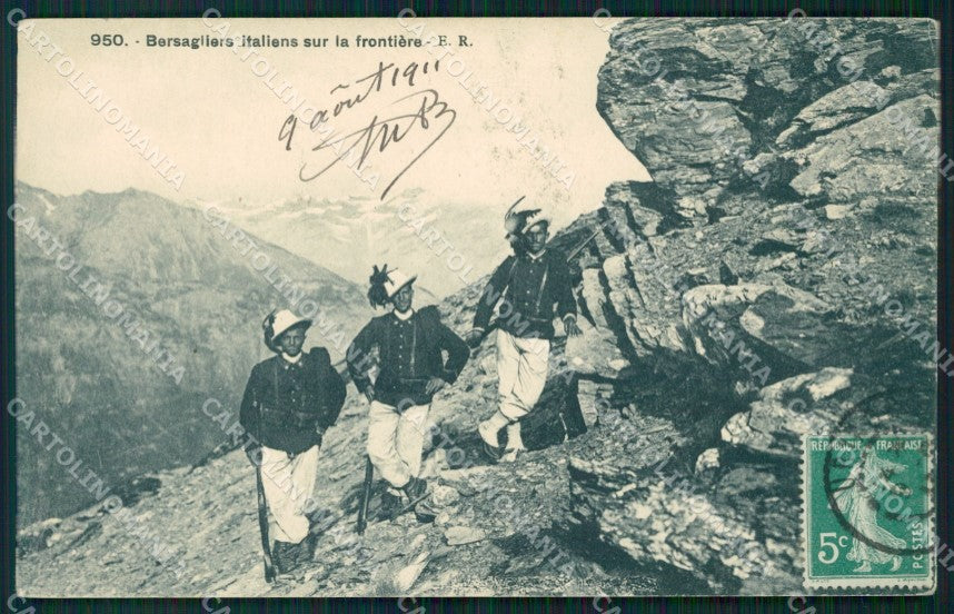 Militari Bersaglieri cartolina QT5471 – fronte