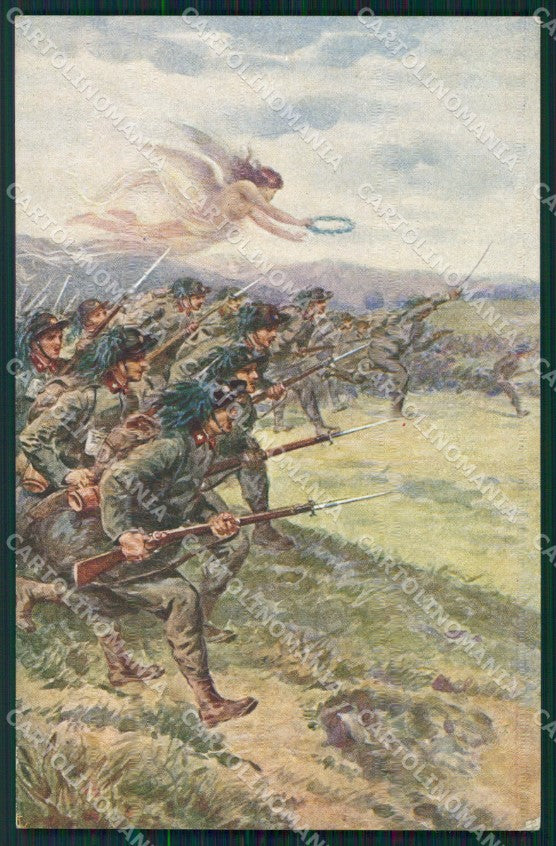 Militari Bersaglieri cartolina QT5479 – fronte