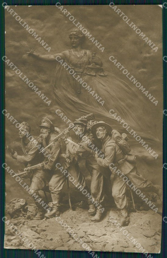 Militari Bersaglieri Propaganda PIEGHINA Foto cartolina QT5498 – fronte