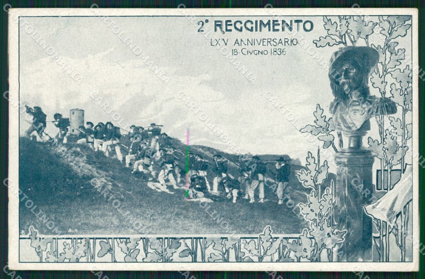 Militari Bersaglieri II Reggimento cartolina QT5510 – fronte