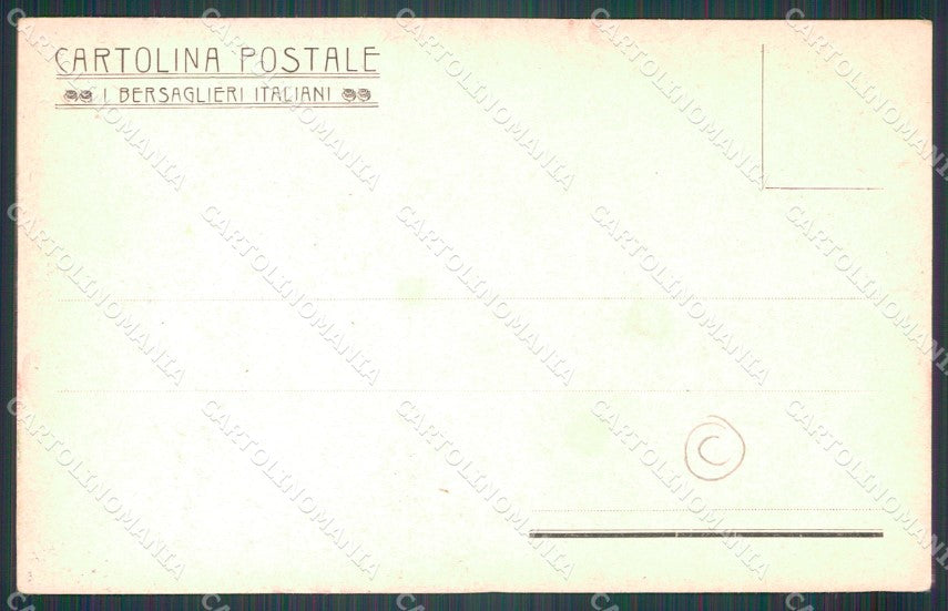 MilitarI Bersaglieri cartolina QT5514 – retro
