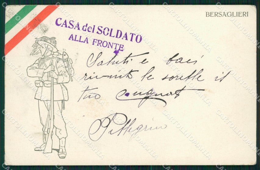 Militari Bersaglieri cartolina QT5517 – fronte