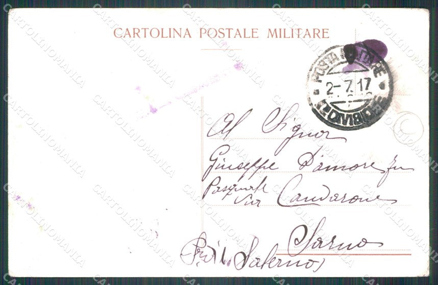 Militari Bersaglieri cartolina QT5517 – retro