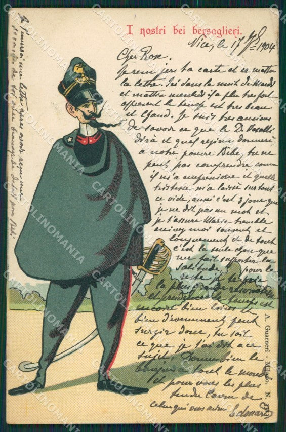 Militari Bersaglieri cartolina QT5518 – fronte