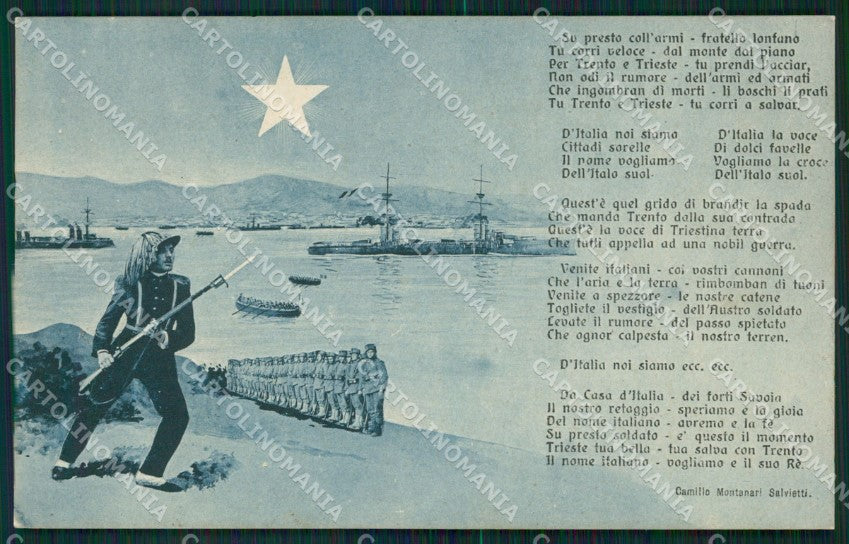 Militari Bersaglieri cartolina QT5524 – fronte
