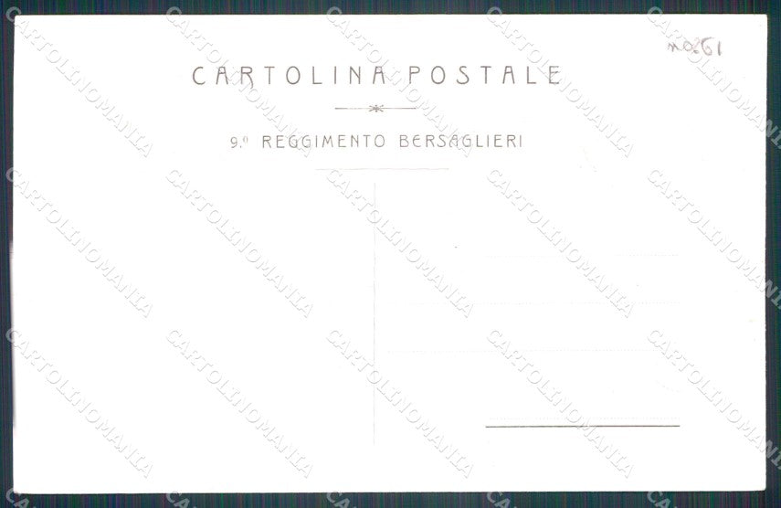 Militari Bersaglieri IX Reggimento cartolina QT5546 – retro