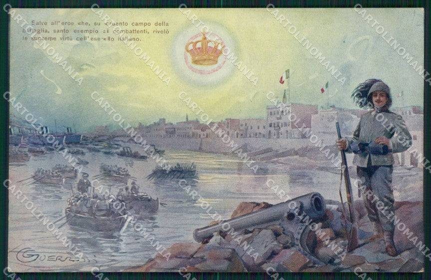 Militari Bersaglieri Guerzoni cartolina QT5556 – fronte