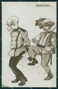 Militari Bersaglieri Propaganda WWI Kaiser Norfini Foto cartolina QT5578 – fronte