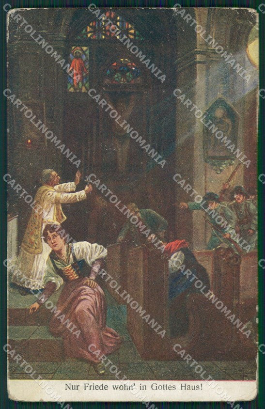 Militari Bersaglieri Propaganda WWI ABRASA cartolina QT5588 – fronte