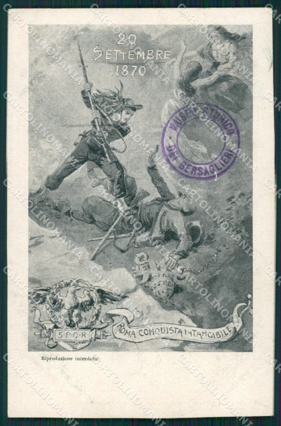 Militari Bersaglieri cartolina QT5589 – fronte
