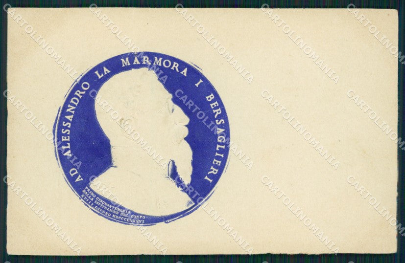 Militari Bersaglieri Alessandro La Marmora Rilievo cartolina QT5590 – fronte