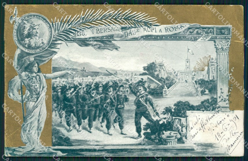 Militari Bersaglieri ABRASA cartolina QT5596 – fronte