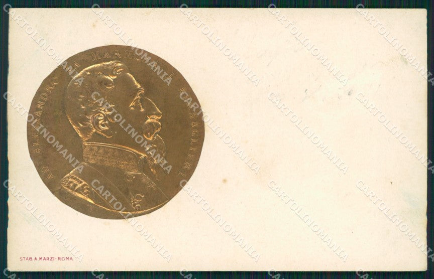 Militari Bersaglieri Alessandro La Marmora Rilievo ABRASA cartolina QT5610 – fronte