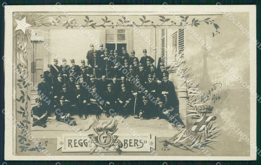 Milano città Militari Bersaglieri VII Reggimento Foto cartolina QT5627 – fronte