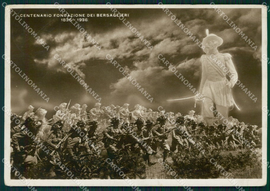 Militari Bersaglieri Centenario Fondazione Foto FG cartolina QT5630 – fronte