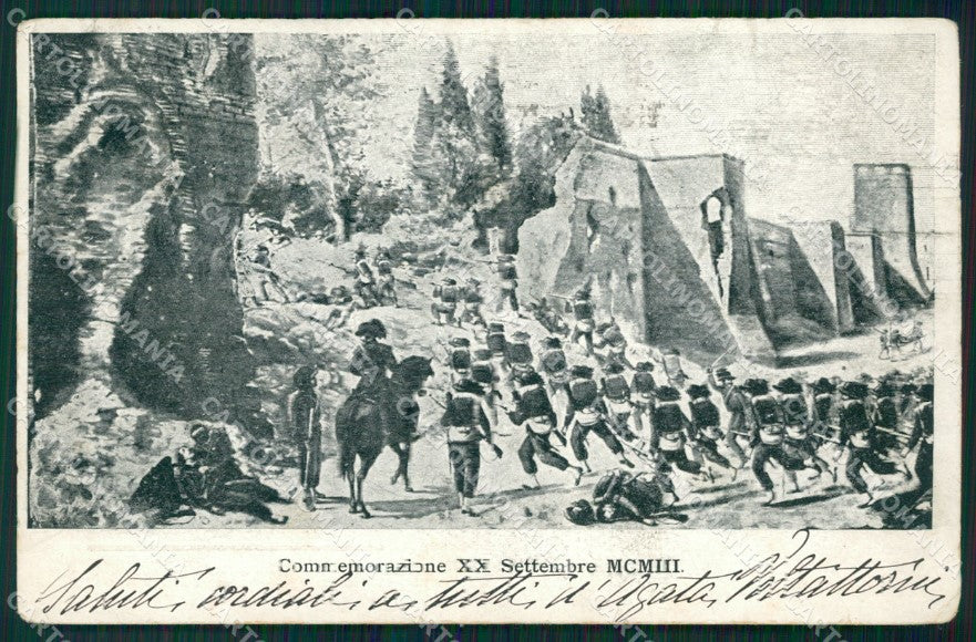 Militari Bersaglieri cartolina QT5646 – fronte
