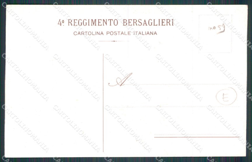 Militari Bersaglieri IV Reggimento cartolina QT5656 – retro