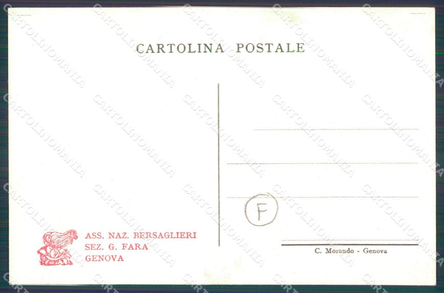 Militari Bersaglieri Genova Mazzoni cartolina QT5698 – retro