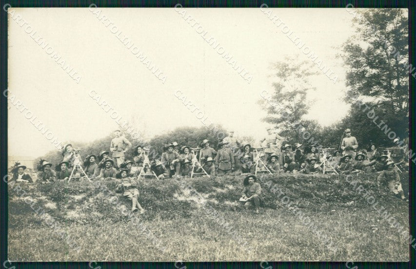 Militari Bersaglieri LXXXVI Reparto Mitragliatrici Foto cartolina QT5701 – fronte