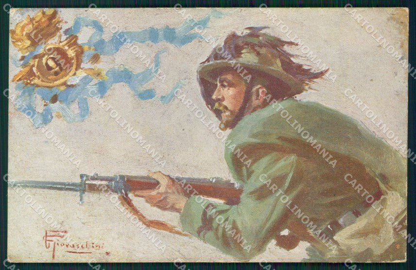 Militari Bersaglieri IX Reggimento PIEGHINE cartolina QT5718 – fronte