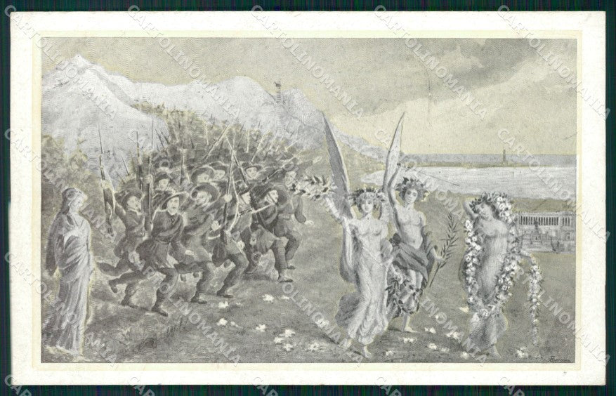 Militari Bersaglieri Commemorativa Anniversario cartolina QT5719 – fronte