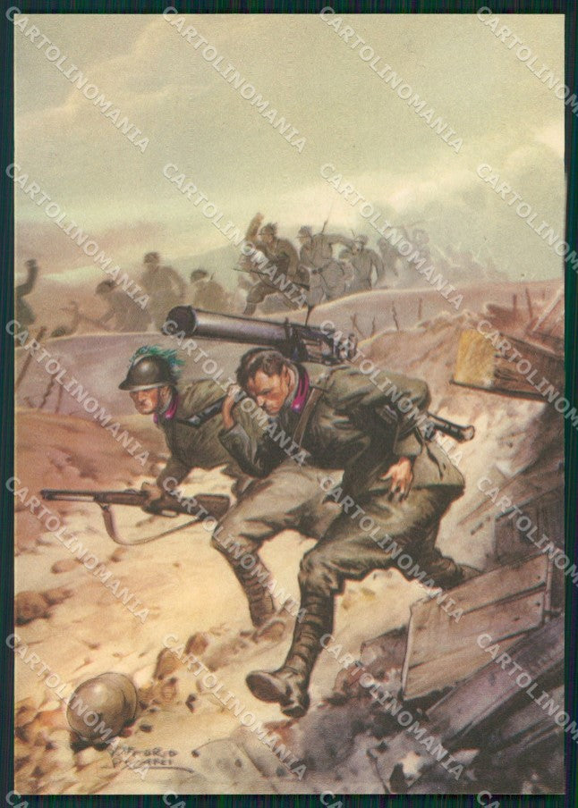 Militari Bersaglieri Pisani FG cartolina QT5733 – fronte