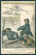 Militari Bersaglieri Credit Commercial de France WWI cartolina QT5745 – fronte
