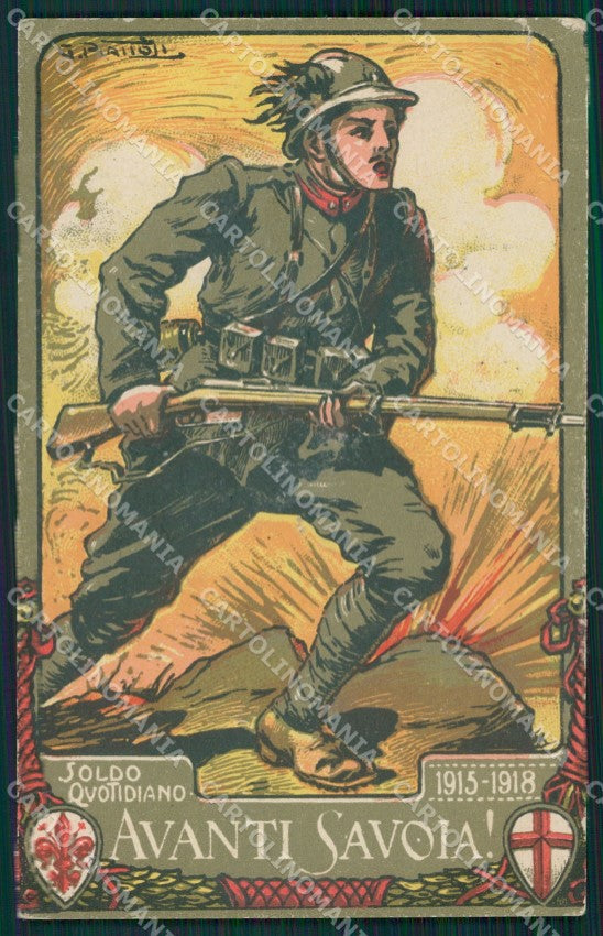 Militari Bersaglieri Piattoli RIPARATA cartolina QT5746 – fronte