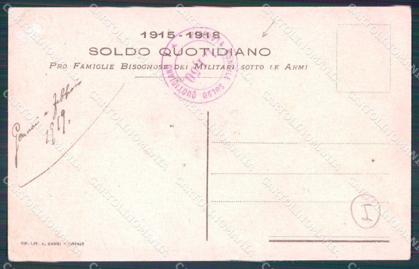 Militari Bersaglieri Piattoli RIPARATA cartolina QT5746 – retro