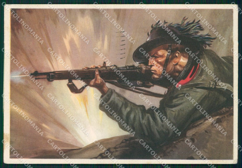 Militari Bersaglieri FG cartolina QT5759 – fronte