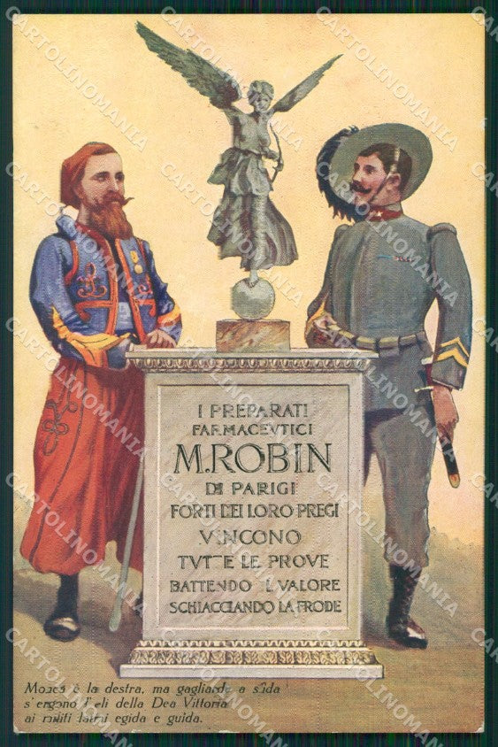 Militari Bersaglieri Pubblicitaria Farmaceutica cartolina QT5767 – fronte